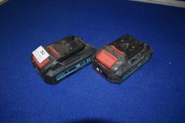 *Two Erbauer EXT 2ah Batteries