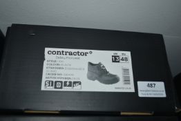 Contractor Black Safety Work Boots Size: 13