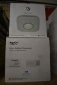 *Google Nest Protect Smoke Alarm, and a Tado Smart Radio Thermometer