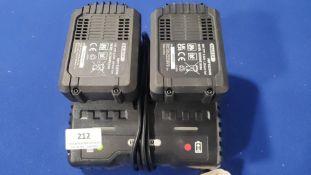 *Bauker Dual Battery Charger with Two 2ah Batteries