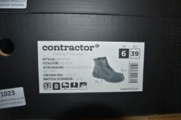 Contactor Black Work Safety Boots Size: 6
