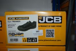 JCB Black Suede Trekker Safety Trainers Size: 13
