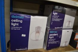 *Two Pendant Lights & 1 Ceiling Light