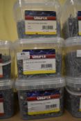 *3x 2.5kg Tubs of Unifix Galvanised Clout Nails 40x2.65mm