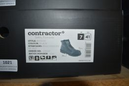 Contactor Black Work Safety Boots Size: 7