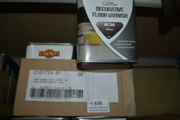 6x 1L of Liberon Melting Metallic Decorative Floor Varnish