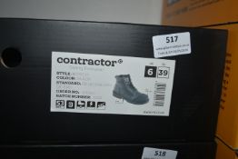 Contractor Black Safety Work Boots Size: 6