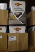 6x 1L of Liberon Melting Metallic Decorative Floor Varnish
