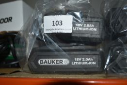 *Two Bauker 18v 2ah Batteries