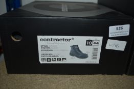 Contractor Black Safety Work Boots Size: 10
