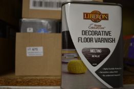 8x 1L of Liberon Melting Metallic Decorative Floor Varnish