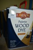 2x 5L of Liberon Antique Pine Palette Wood Dye