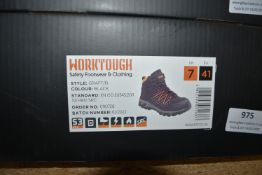 Work Tuff Black Safety Work Boots Size: 7