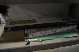 *Mixed Lot Including Shower Curtain Rods, and Laminate Flooring