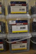 *3x 2.5kg Tubs of Unifix Galvanised Clout Nails 40x2.65mm