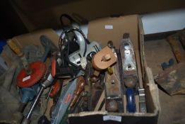 Assorted Tools Including Planes, Drills, etc.