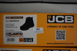 JCB Black Leather Work/Safety Boots Size: 11