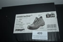 Contractor Black Safety Boots Size: 3