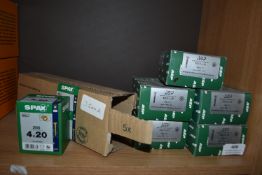 *Five Boxes of 1000 M2.5x25Flat CSK Screws, and Five Boxes of 200 4x20 Screws