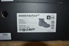 Contactor Black Work Safety Boots Size: 9