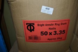 *Quantity of Bright Annular Ring Shank Nails
