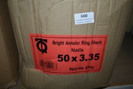 *Quantity of Bright Annular Ring Shank Nails