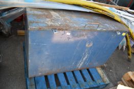 Large Blue Metal Storage Chest 124x80cm x 77cm high
