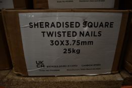 *25kg of Sheradised Square Twist Nails 30x3.75mm