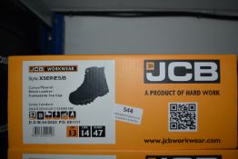 JCB Black Leather Work/Safety Boots Size: 13