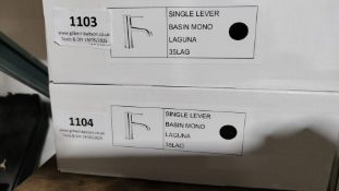 *Single Lever Monoblock Basin Mixer Tap Laguna 35LAG - Chrome Finish