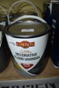 3x 2.5L of Liberon Red Fusion Decorative Floor Varnish