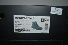 Contractor Black Safety Work Boots Size: 8