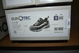 Euro Tech Black Safety Trainers Size: 9