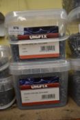 *2x 2.5kg Tubs of Unifix Round Wire Nails 50x2.65mm