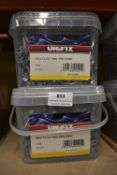 *2x 2.5kg of Unifix Galvanised Clout Nails 40x2.65mm