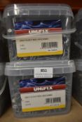 *2x 2.5kg of Unifix Galvanised Clout Nails 40x2.65mm