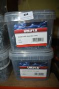 *2x 2.5kg Tubs of Unifix Round Wire Nails 75x3.75mm