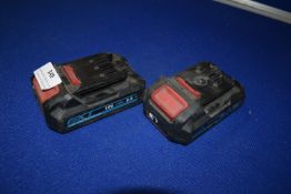 *Two Erbauer EXT 2ah Batteries