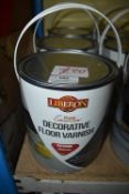 3x 2.5L of Liberon Red Fusion Decorative Floor Varnish