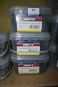 *3x 2.5kg of Unifix Sheradised Square Twist Nails 30x3.75mm