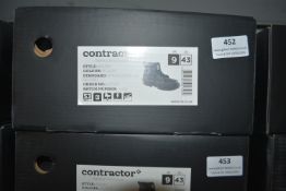 Contractor Black Safety Boots Size: 9