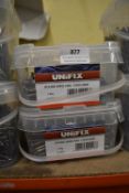 *2x 2.5kg Tubs of Unifix Round Wire Nails 125x5.6mm
