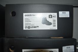 Contractor Black Safety Boots Size: 8
