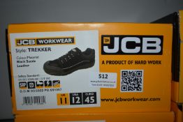 JCB Black Suede Trekker Safety Trainers Size: 11