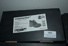 Contractor Black Safety Work Boots Size: 14