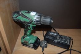 *Hitachi Drill with Battery & Charger