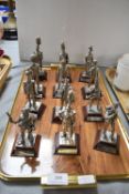 Twelve Royal Hampshire Military Pewter Figures