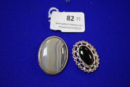 Two Sterling Silver Brooches