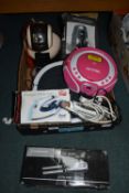 Electricals Including Travel Irons, Coffee Machine