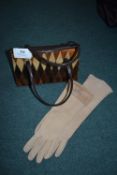 Eros 1960's Snake Skin Handbag plus Calf Leather Gloves